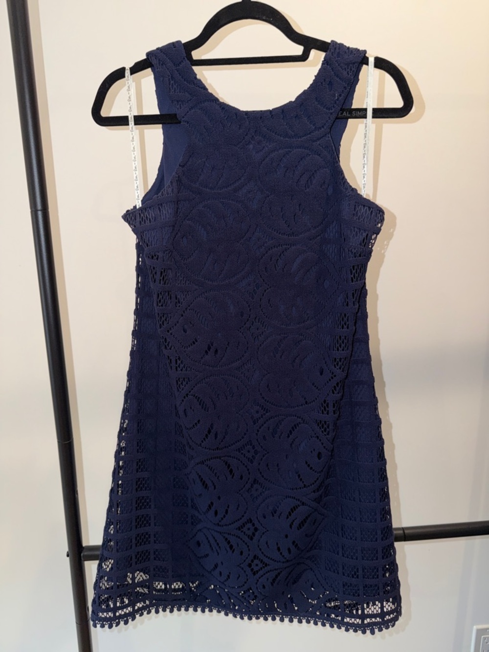 Lilly Pulitzer Navy Crochet A-Line Mini Dress